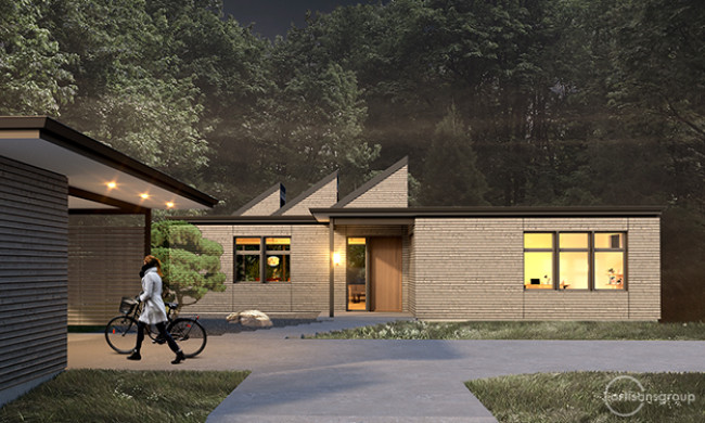 Photo of the Skyline Passive House project