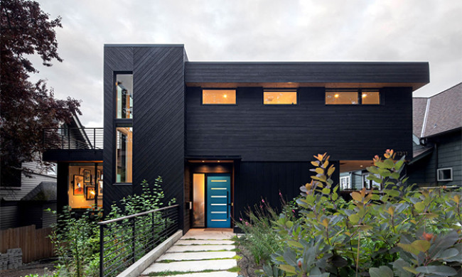 Photo of the Queen Anne Passive House project