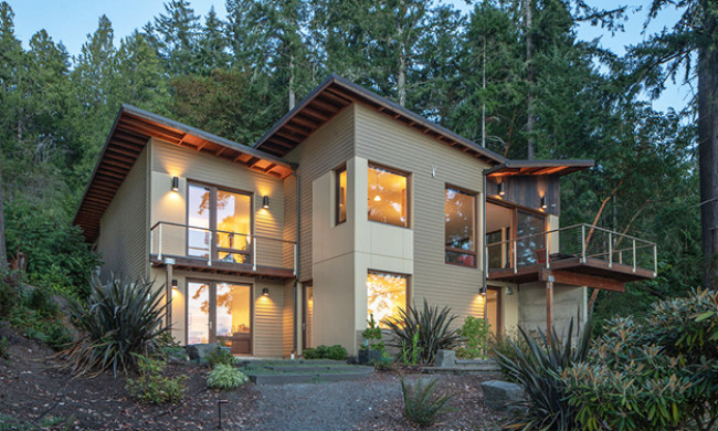 Photo of the Johnson Point Passive House project